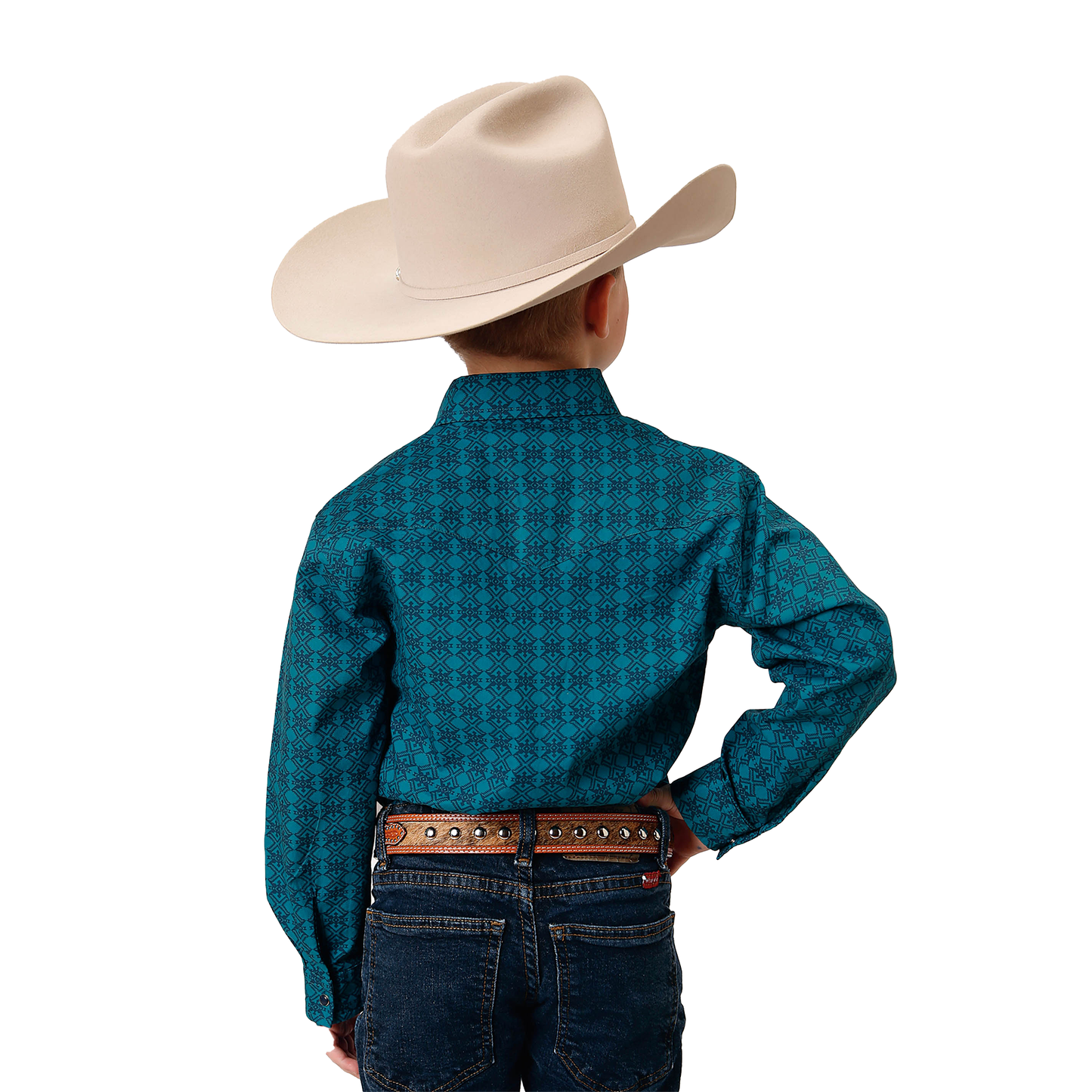 Roper - Boys West Made Collection Shirt - Green - 30067101