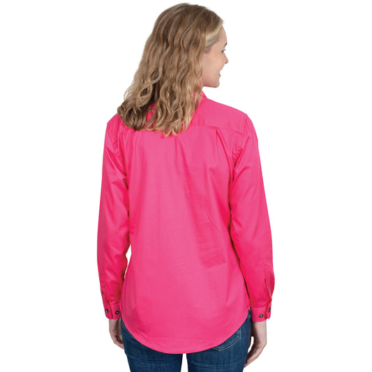 Just Country - Womens Closed Front Work Shirt - Jahna - Hot Pink