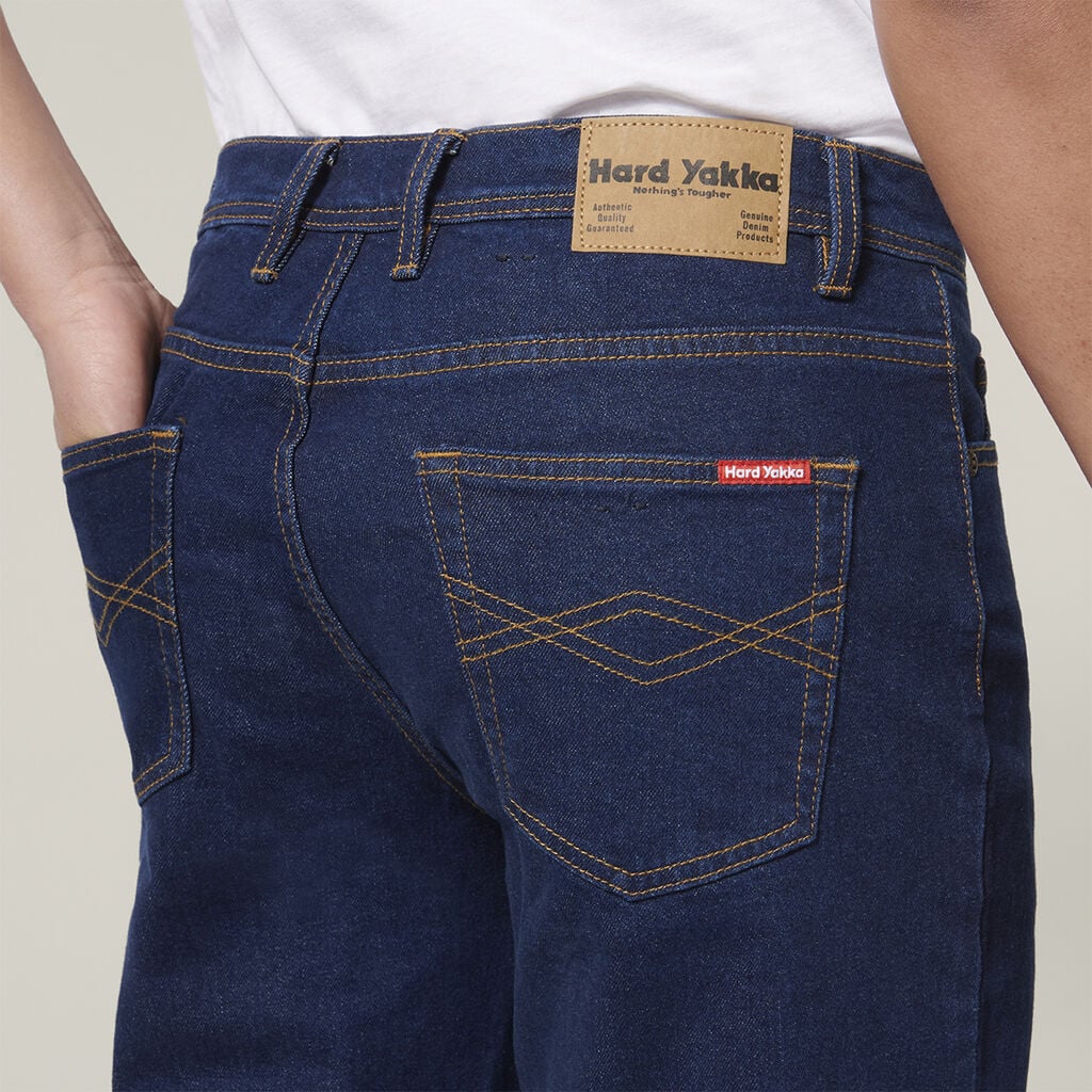 Hard Yakka - Straight Leg Stretch Denim Jean - Navy