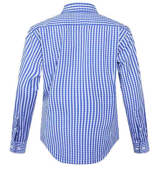 Pilbara - Ladies Open Front Shirt - Blue & White Check