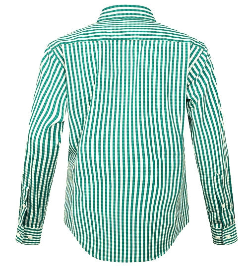 Pilbara - Ladies Open Front Shirt - Emerald & White Check