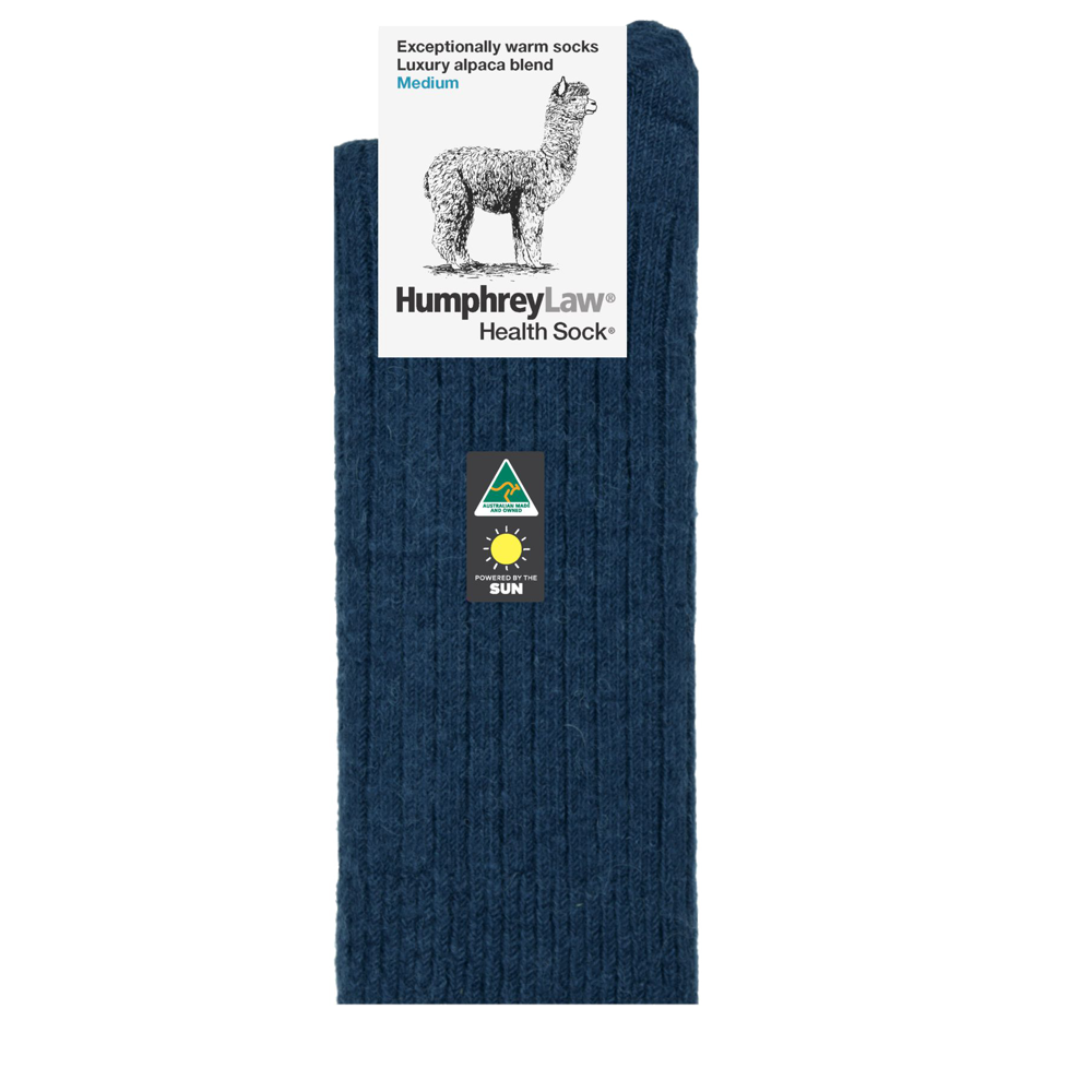 Humphrey Law - Alpaca Health Sock - Denim