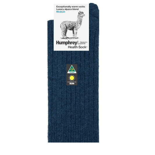 Humphrey Law - Alpaca Health Sock - Denim