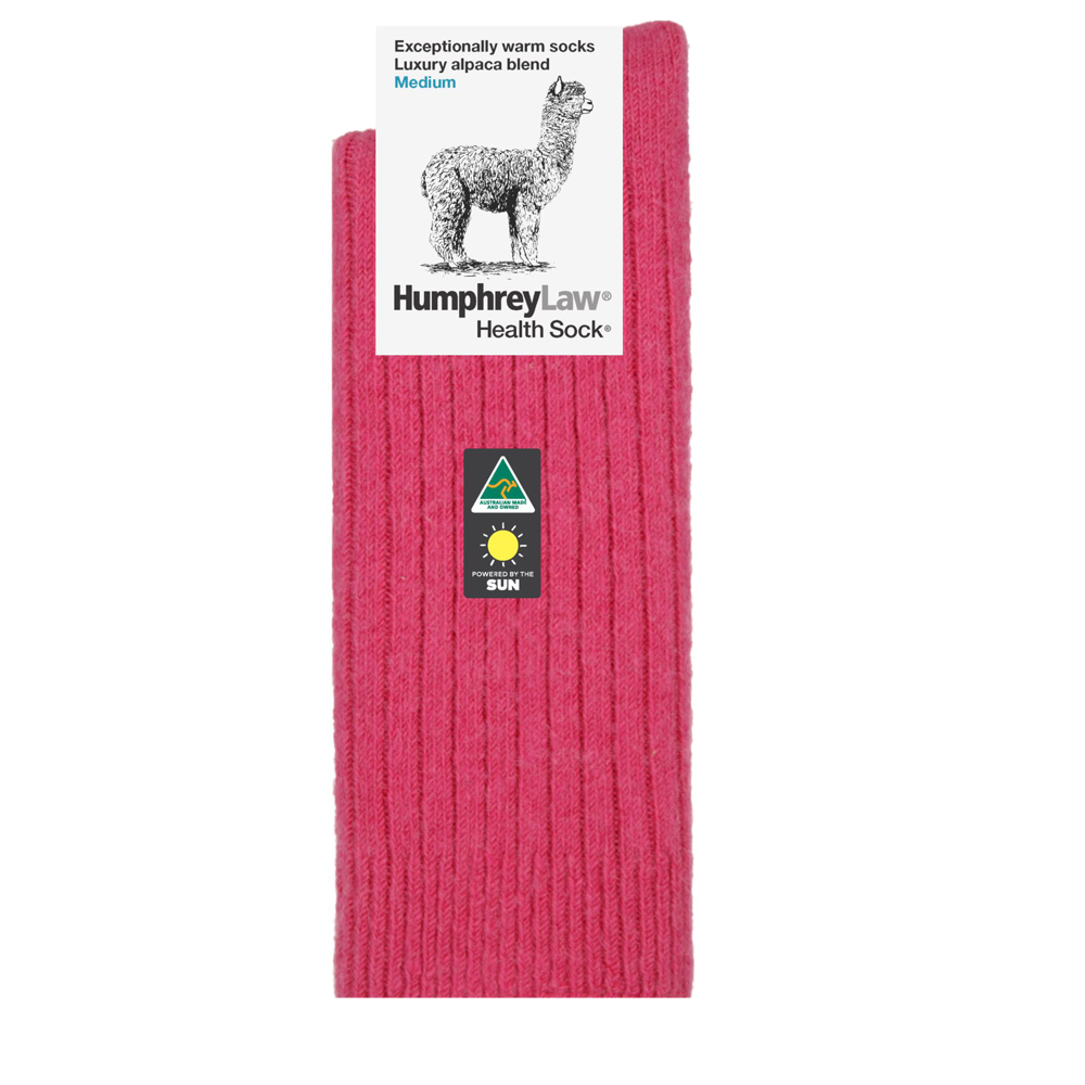 Humphrey Law - Alpaca Health Sock - Fuchsia