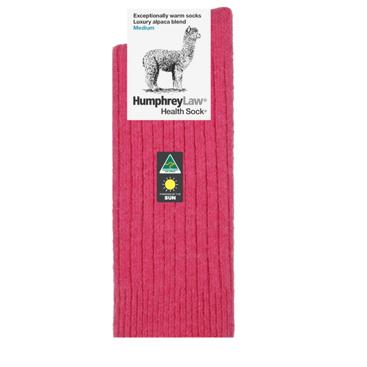 Humphrey Law - Alpaca Health Sock - Fuchsia