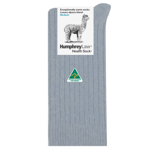 Humphrey Law - Alpaca Health Sock - Silver Grey