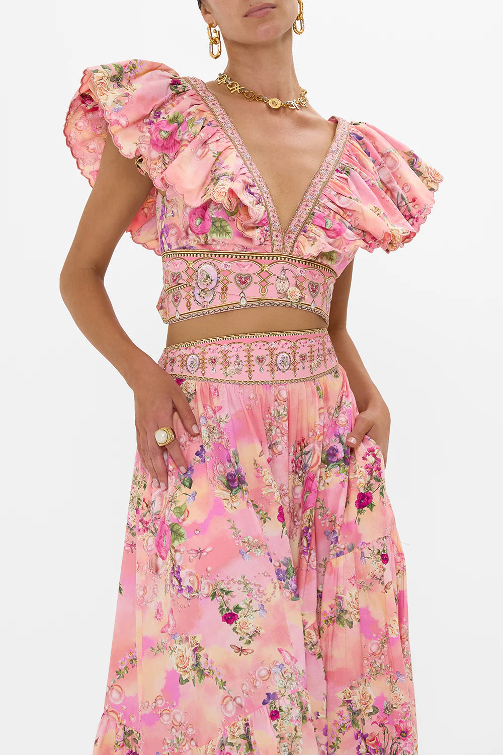 HIRE DRESS - CAMILLA - OZMOPOLITIAN RUFFLE
