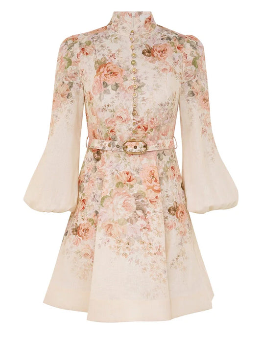 HIRE DRESS - ZIMMERMANN - IllUSTRATION BUTTONED MINI