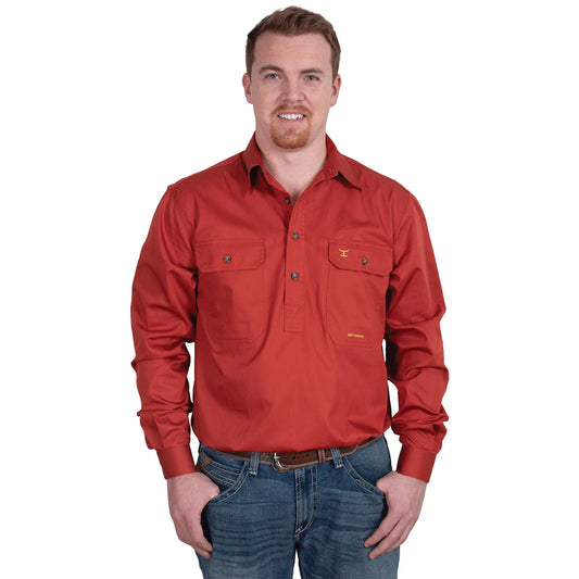 Just Country - Men's - Cameron - 1/2 Button - Rust