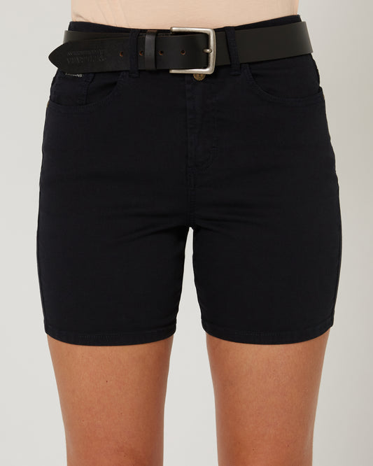 Pilbara - Womens Cotton Stretch Shorts - Ink Navy