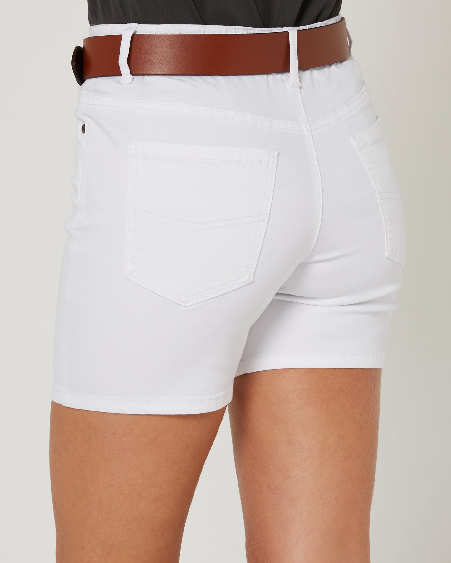 Pilbara - Womens Cotton Stretch Shorts - White