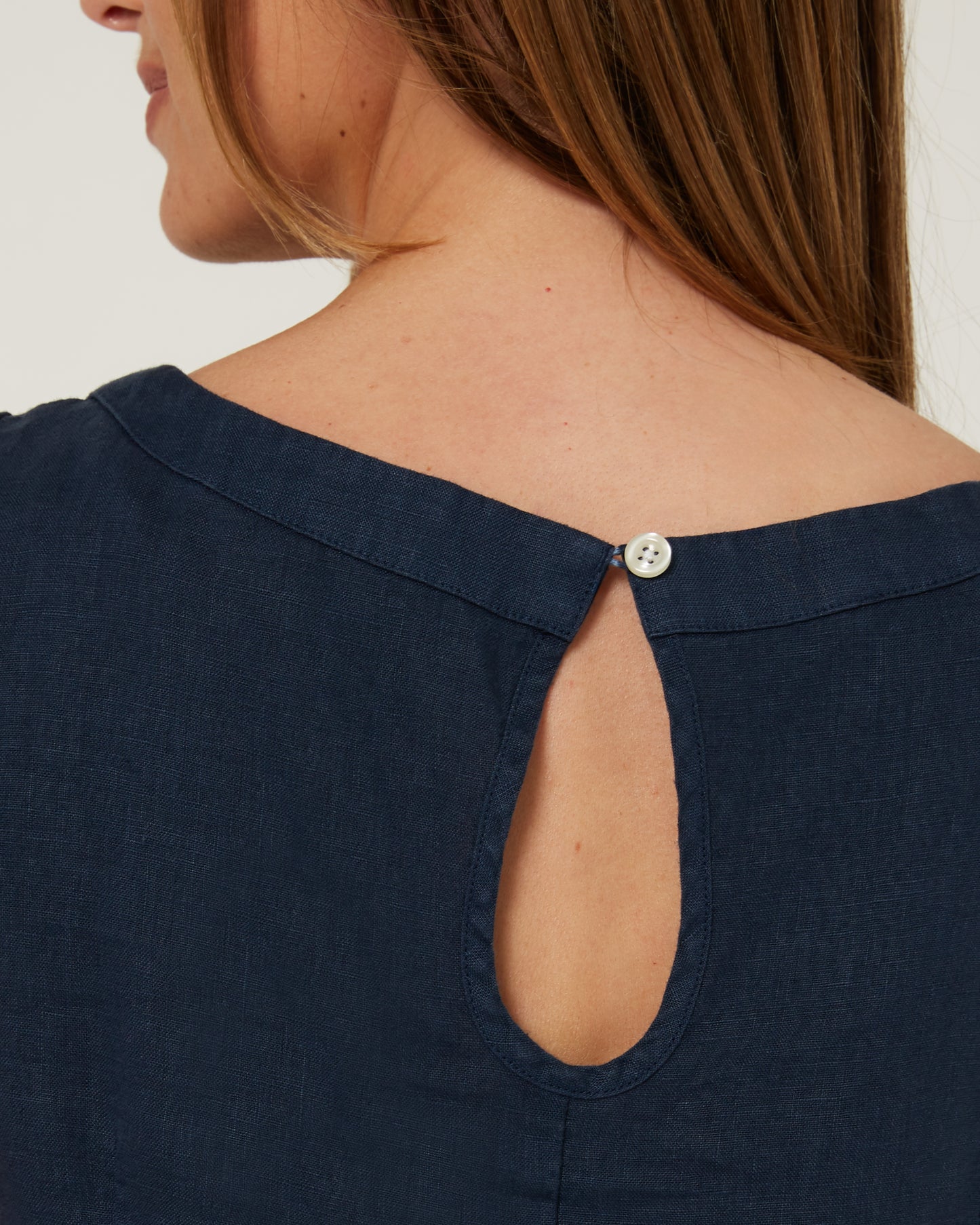 Pilbara - Women's Gabriella Linen Singlet - Navy
