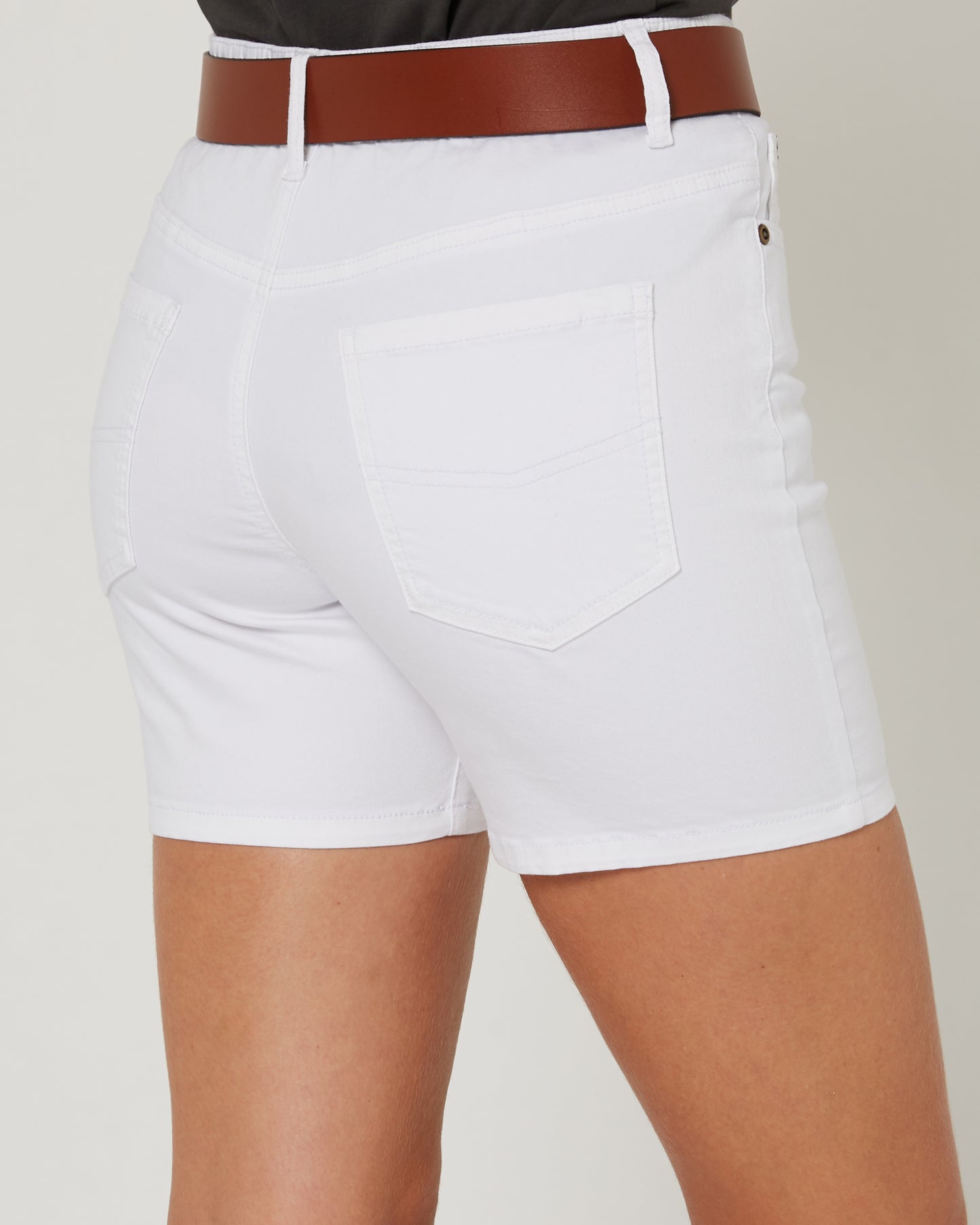 Pilbara - Womens Cotton Stretch Shorts - White