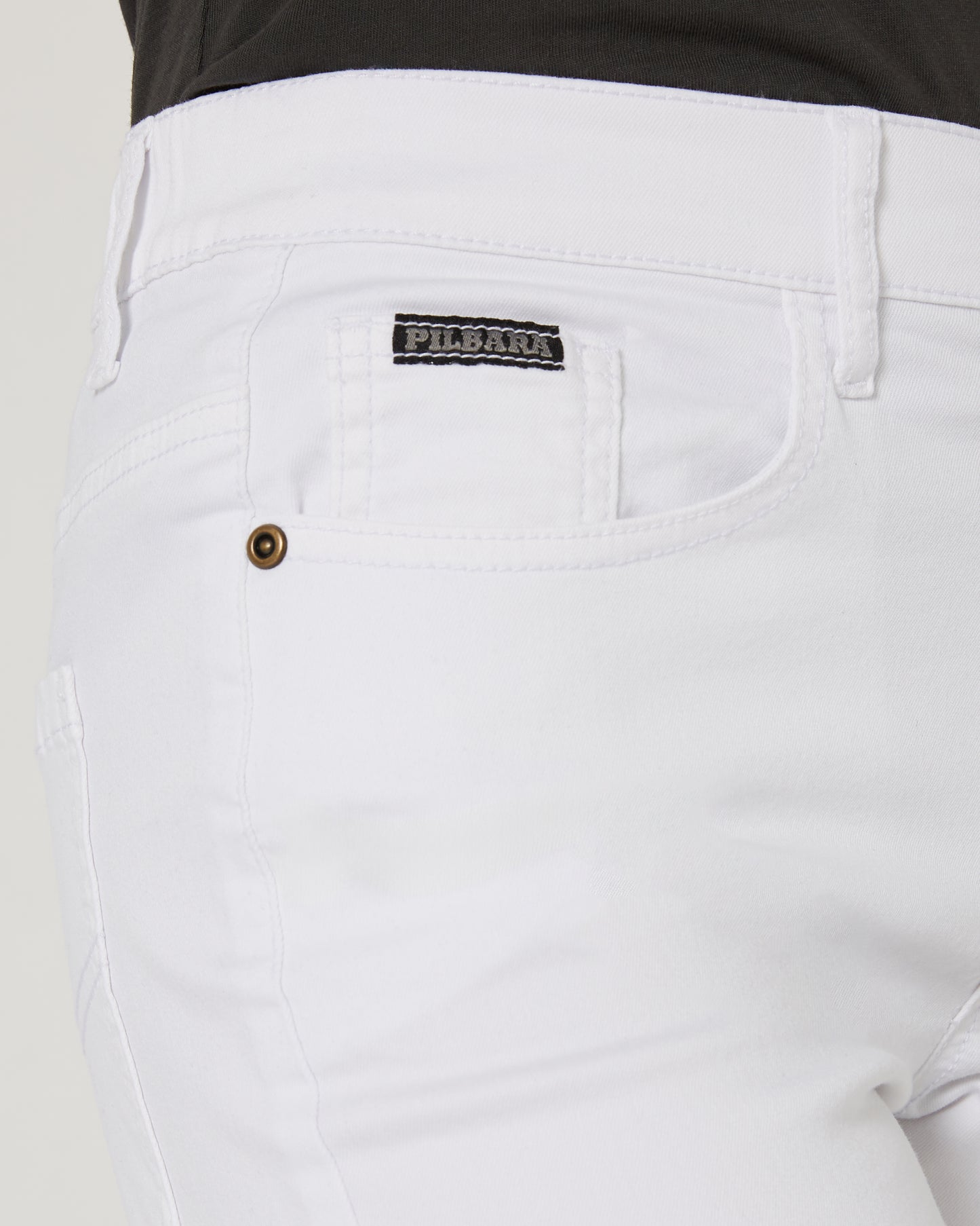 Pilbara - Womens Cotton Stretch Shorts - White