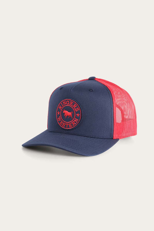 Ringers Western - Signature Bull Trucker Navy & Red with Red & Navy Patch