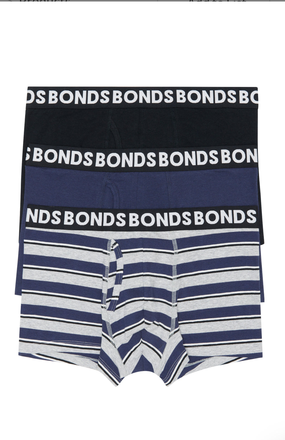 Bonds - Mens Classic Trunk - 3 pack