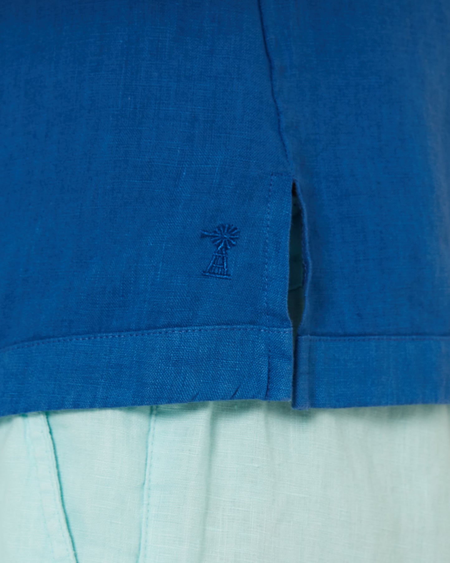 Pilbara - Women's Gabriella Linen Singlet - Deep Blue