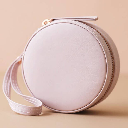 Lisa Angel - Round Travel Jewellery Case - Lavender