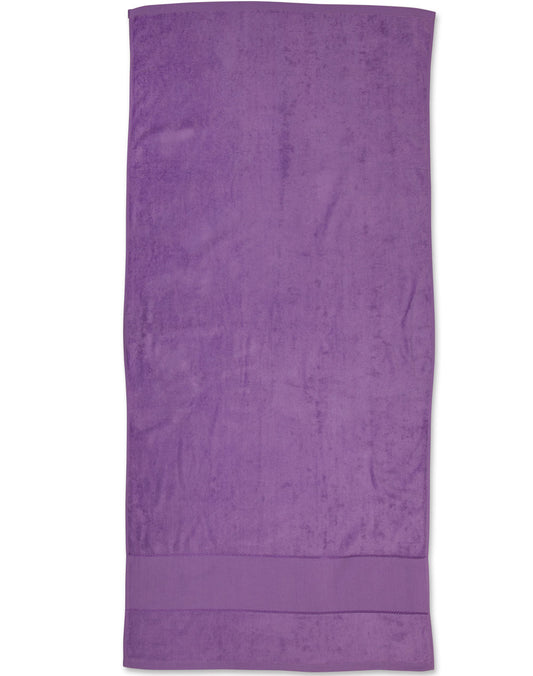 Winning Spirit - Terry Velour Beach Towel - Purple
