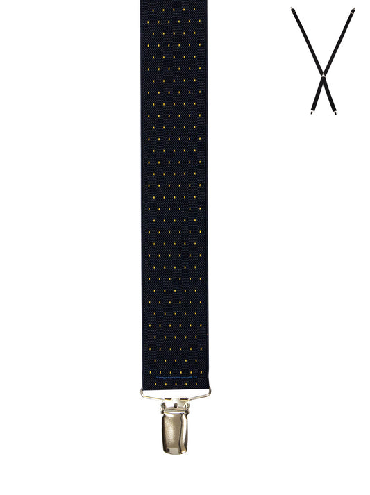 Buckle Australia - Braces - Navy with Gold Spots