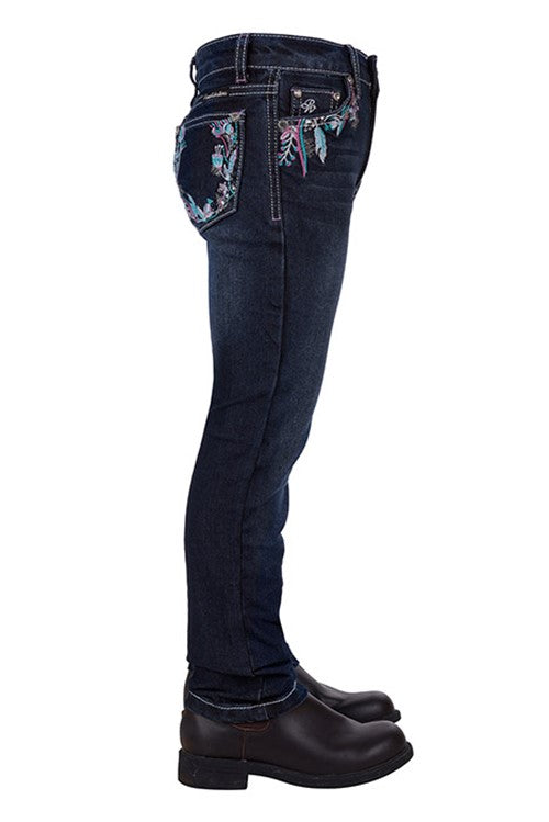 Pure Western - Girls Madison Slim Leg Jean - Midnight
