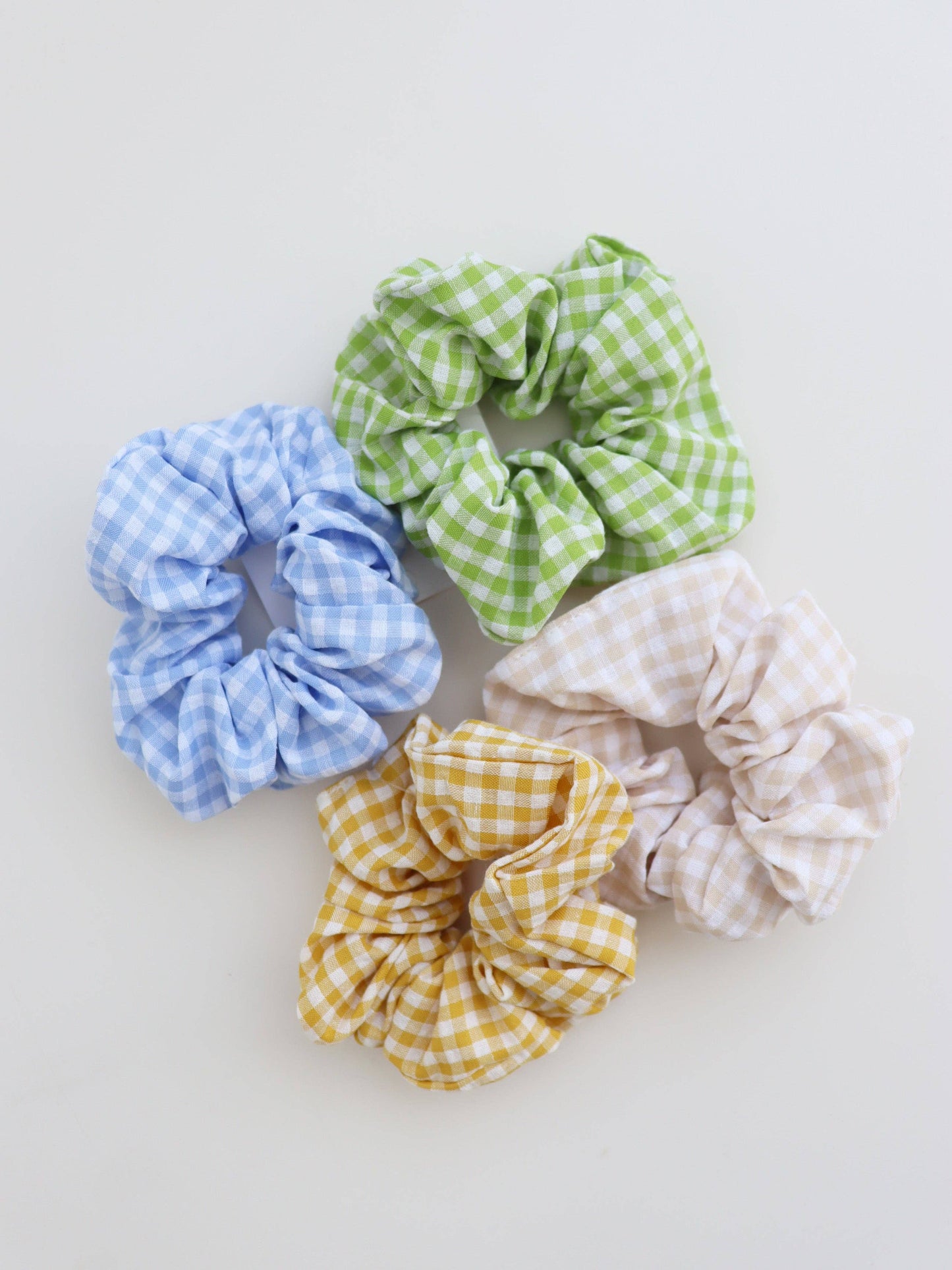 Angels Whisper Accessories - Gingham Scrunchies 2 Pack Set - Berry