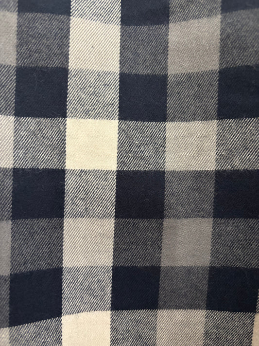 Mens Brushed Cotton Shirt -Navy/Grey/White