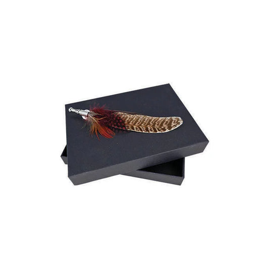 AOM- Genuine Feather Lapel Pin - Sandpiper - One Size