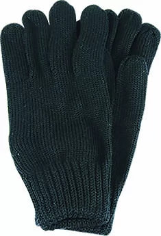 AOM - Mens 100% Wool Gloves - Black