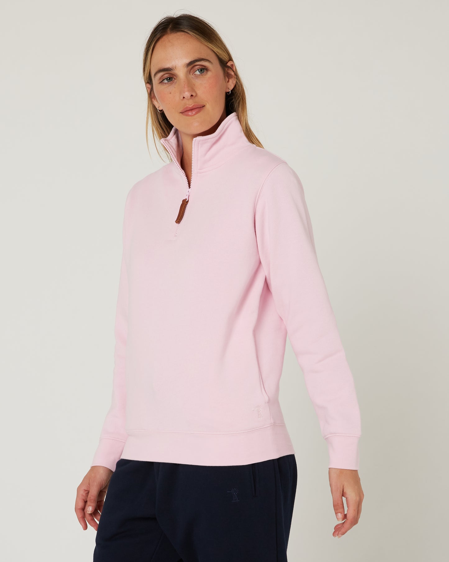 Pilbara - Womens Zipper C/F Fleece Pullover - Pirouette
