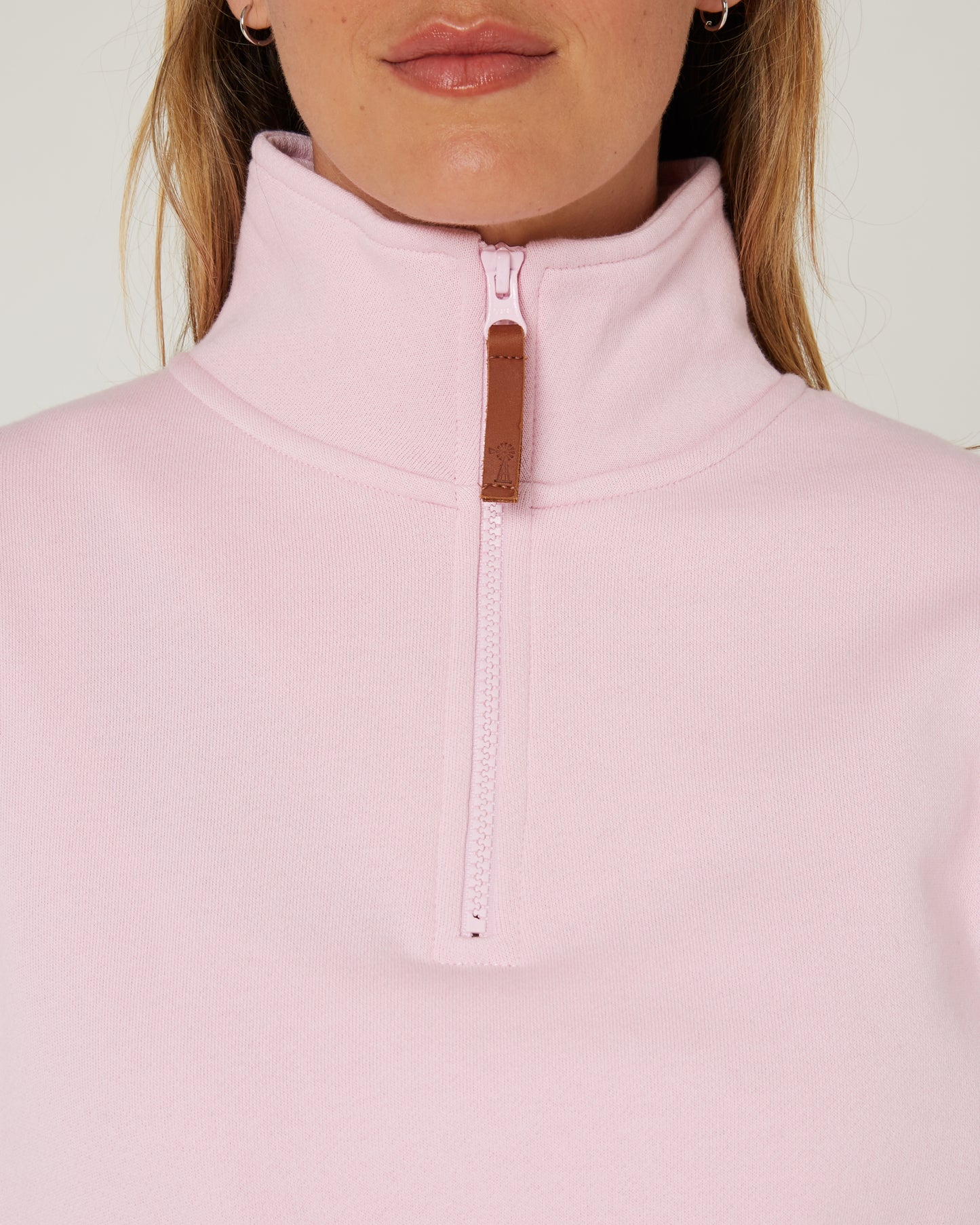 Pilbara - Womens Zipper C/F Fleece Pullover - Pirouette