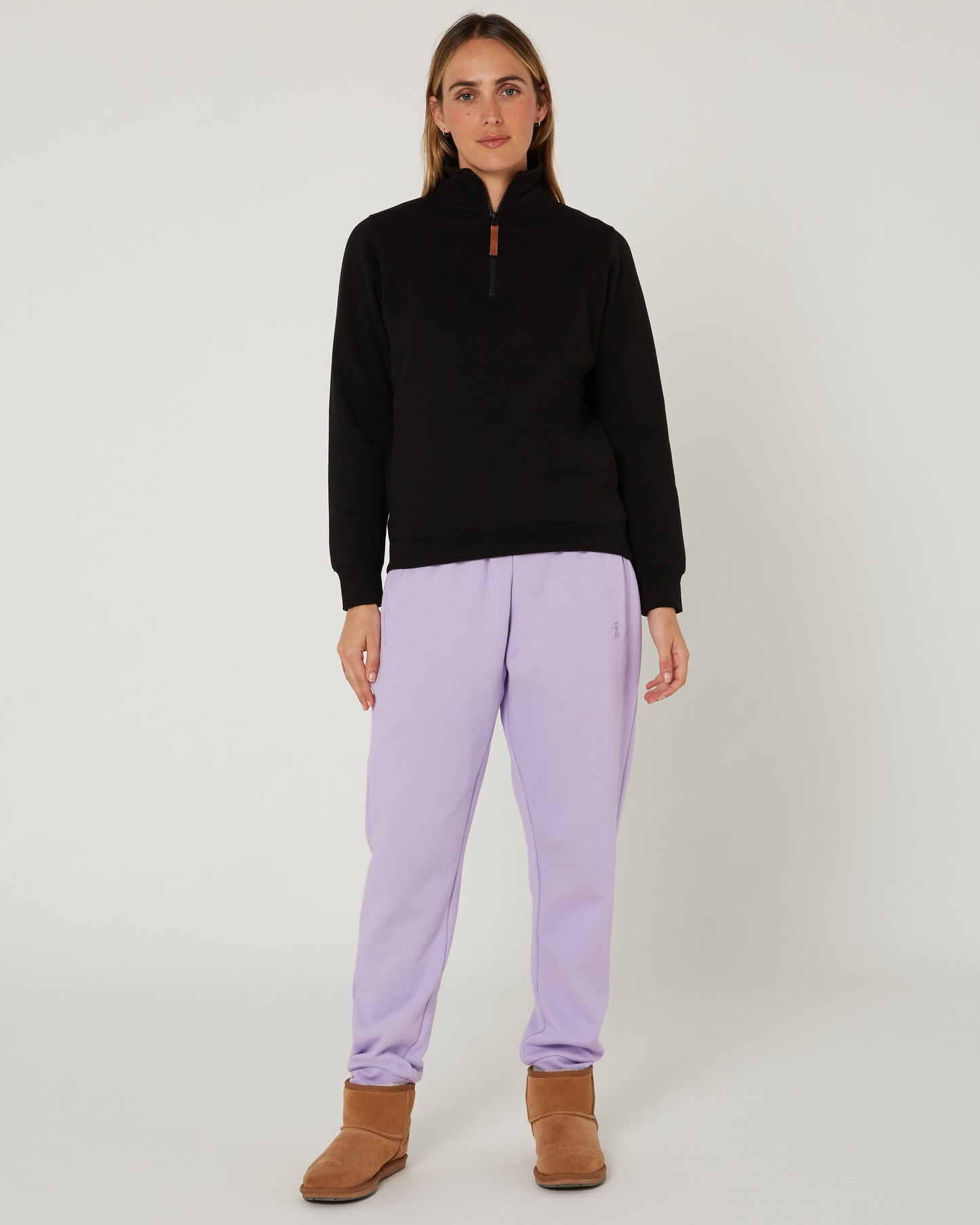 Pilbara - Unisex Modern Fit Fleece Track Pant - Purple Rose
