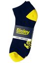 Bisley - Mens Ankle Work Sock - Navy & Yellow - 3 pack