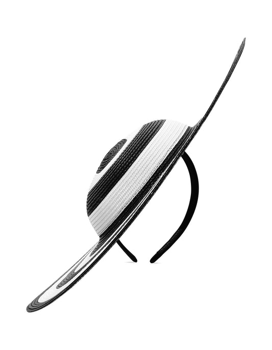 Morgan & Taylor - Atlas Plate Hat Fasciator - Black & White