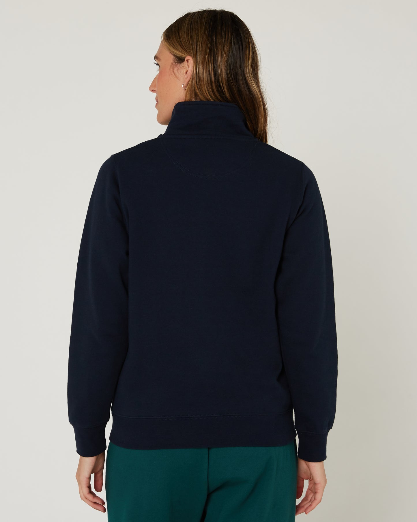 Pilbara - Womens Zipper C/F Fleece Pullover - French Navy