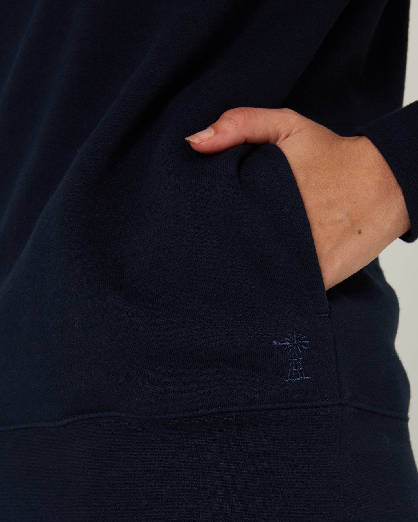 Pilbara - Womens Zipper C/F Fleece Pullover - French Navy