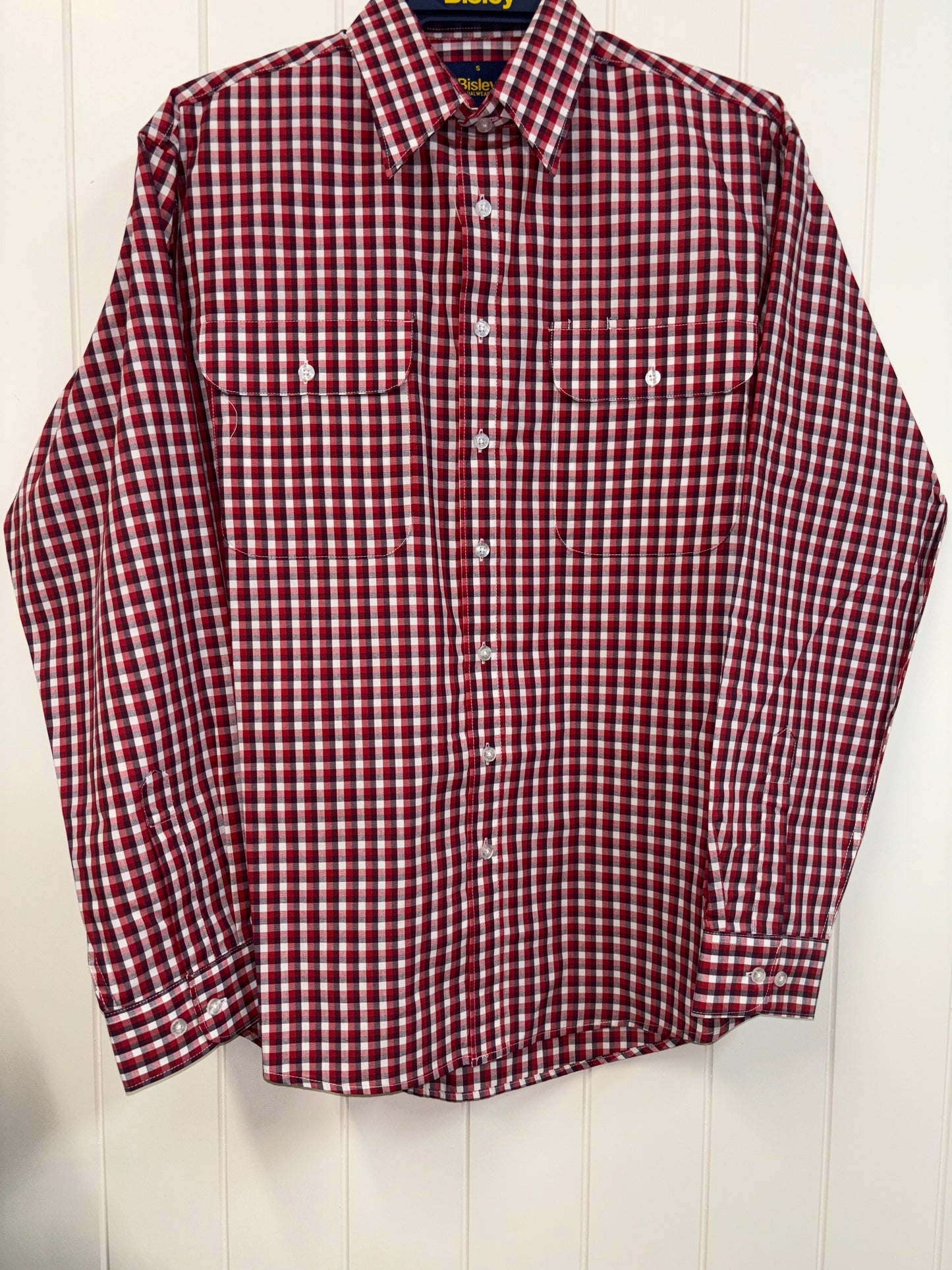 Bisley - Casual Long Sleeve Shirt - Red Check