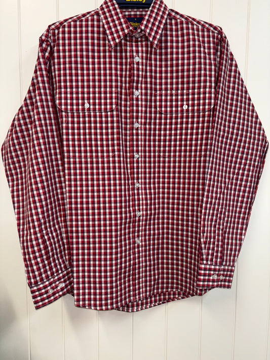 Bisley - Casual Long Sleeve Shirt - Red Check