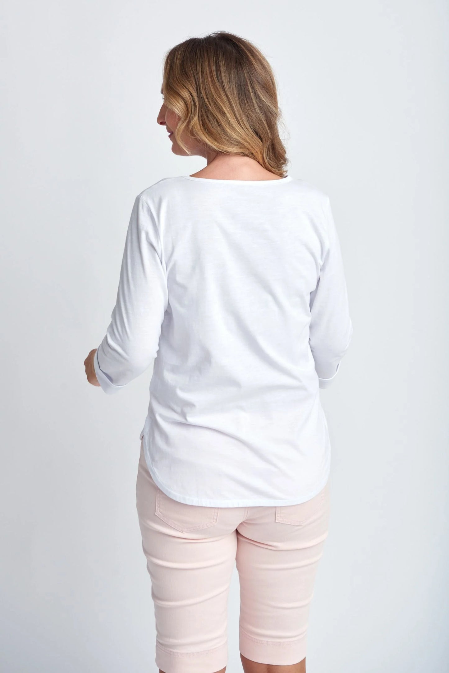 Goondiwindi Cotton - Classic Cotton 3/4 Sleeve Tee - White