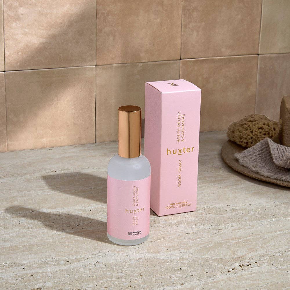 Huxter - Room Spray - 100ml Boxed - White Peony & Cashmere - Pink