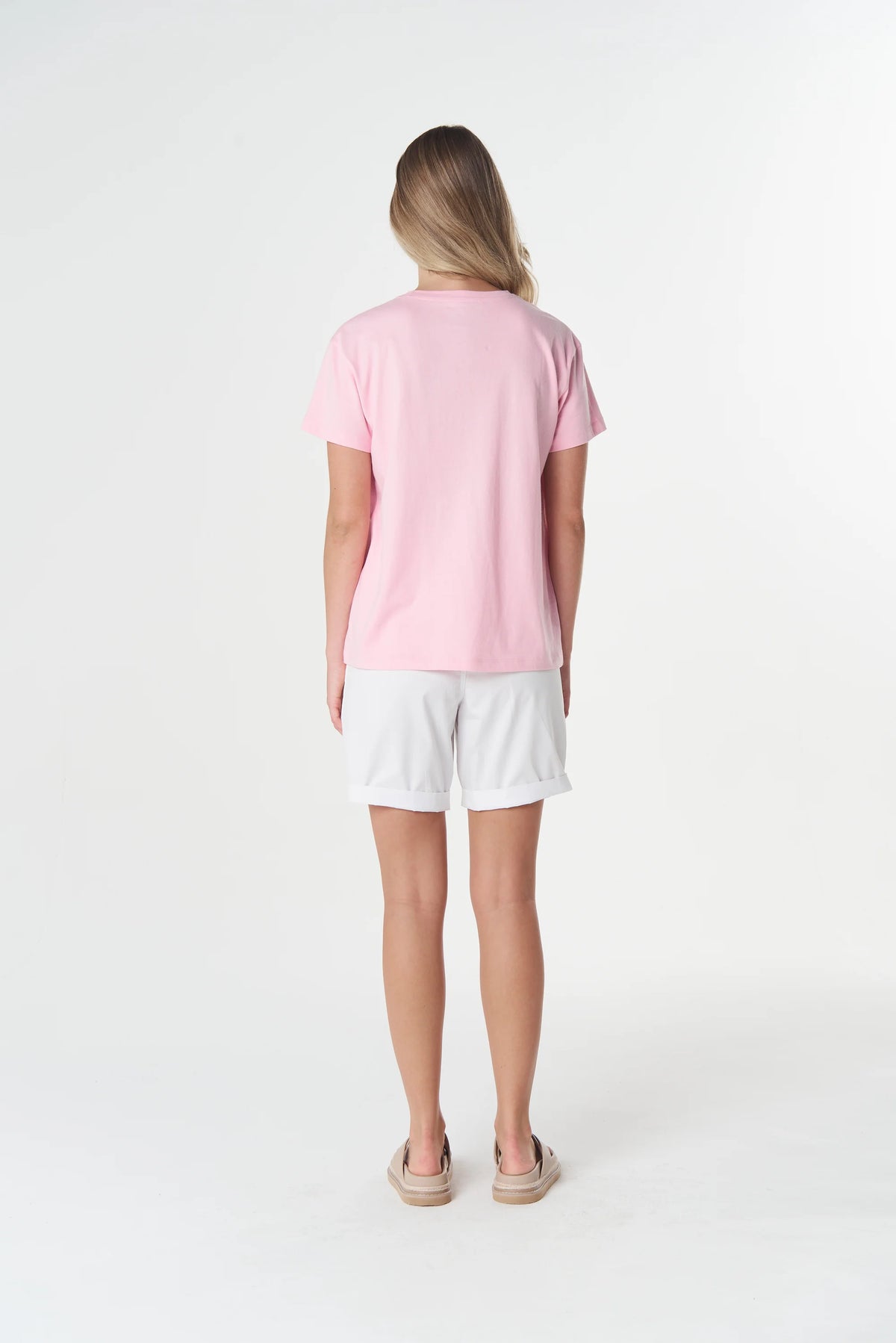 Goondiwindi Cotton - GC logo Embroidered Tee - Fairytail Pink