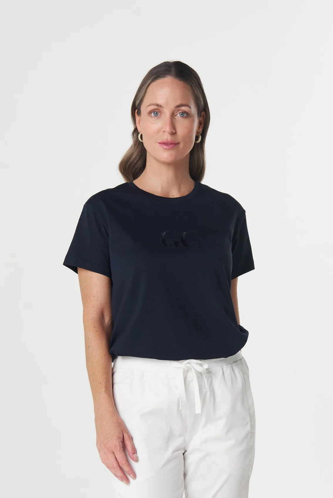 Goondiwindi Cotton - GC logo Embroidered Tee - Navy