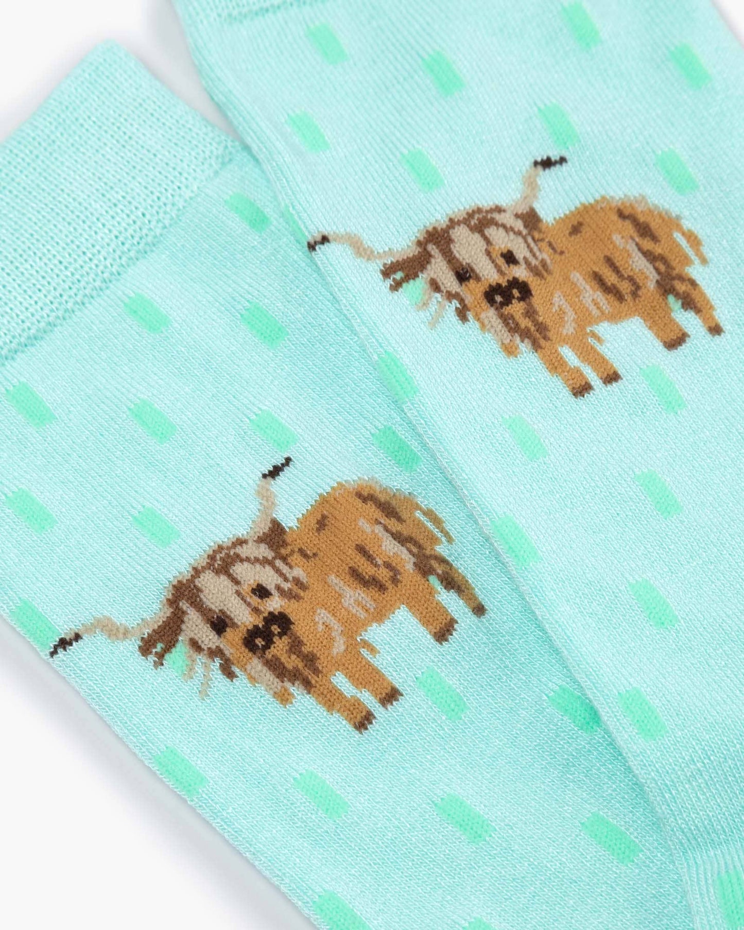 Bamboozld - Womens Lady Moo Cow Bamboo Sock - Mint