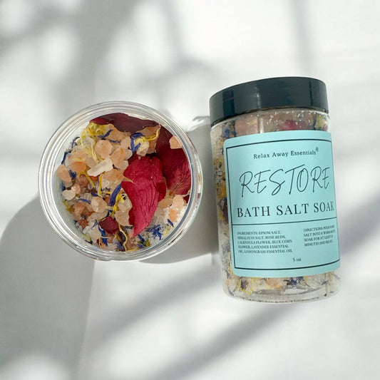 Relax Away Essentials - Bath Salt Soak - Spa Soak - Restore