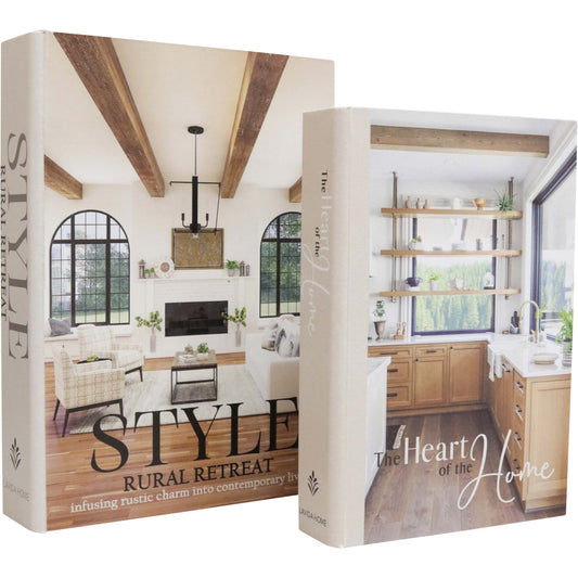 Lavida - Book Box Set of 2 Large - Rustic Home
