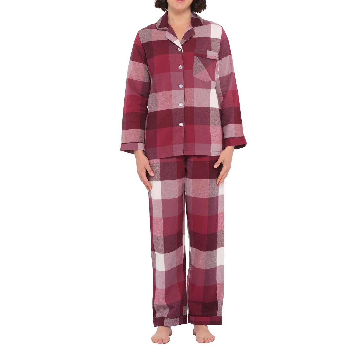 Magnolia Lounge - Flannelette Cotton Pyjama Set - Deep Twilight