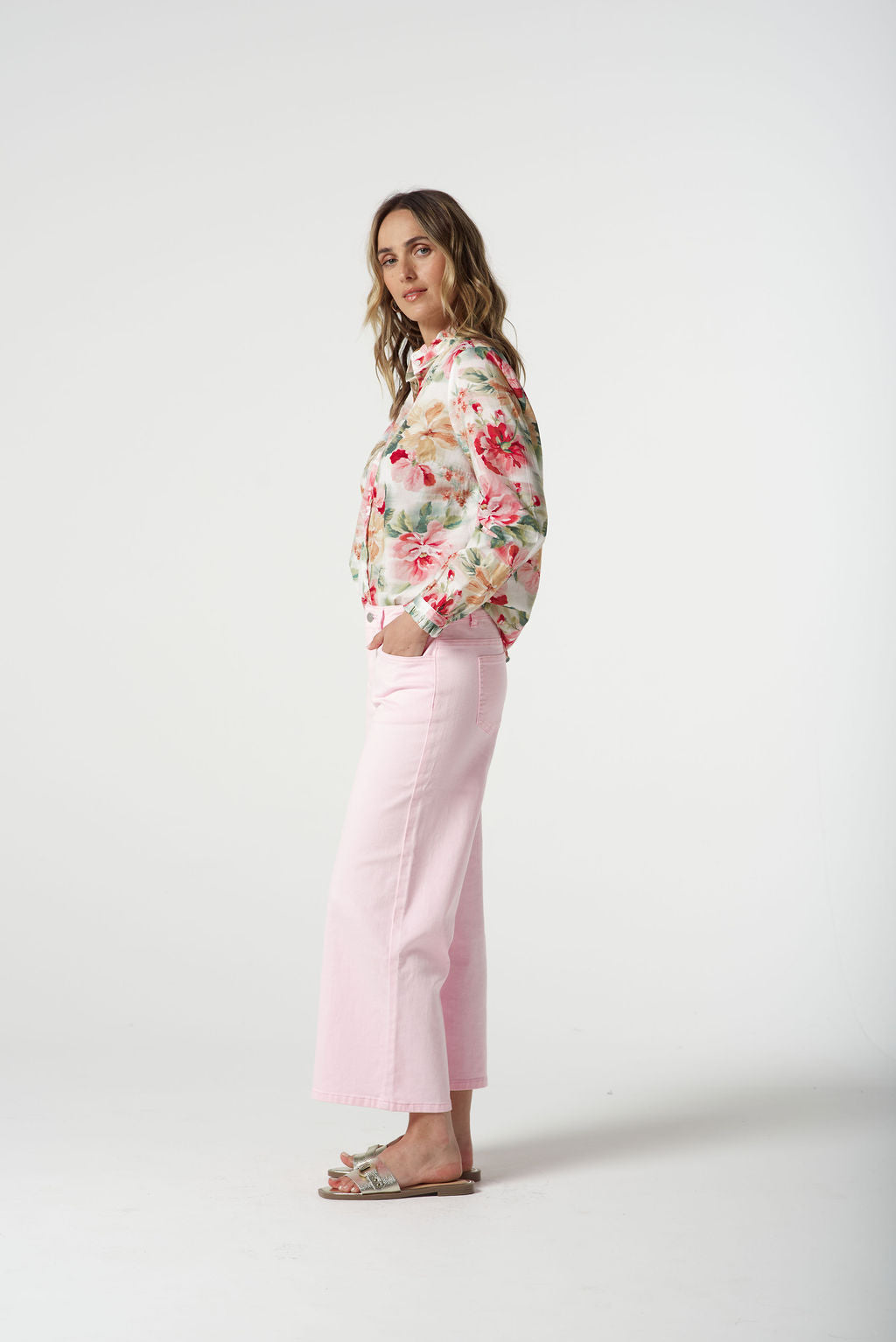 Goondiwindi Cotton - Floral Frill Collar Shirt - Floral Print