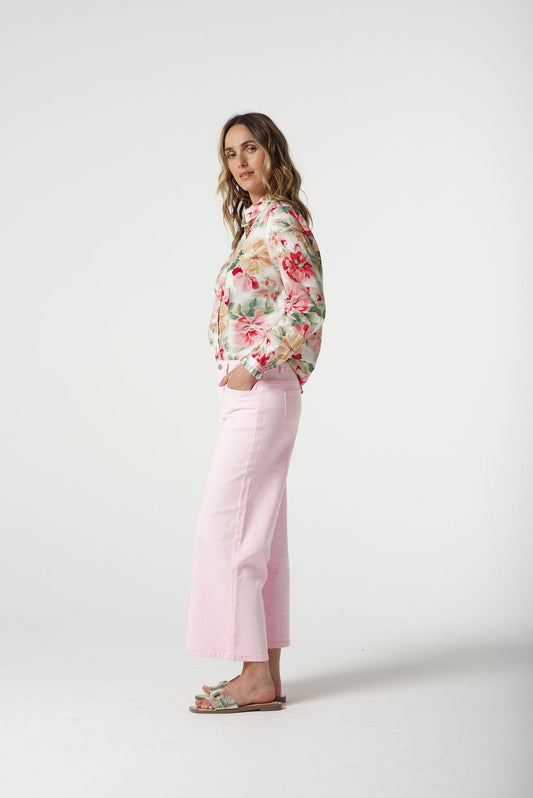 Goondiwindi Cotton - Floral Frill Collar Shirt - Floral Print
