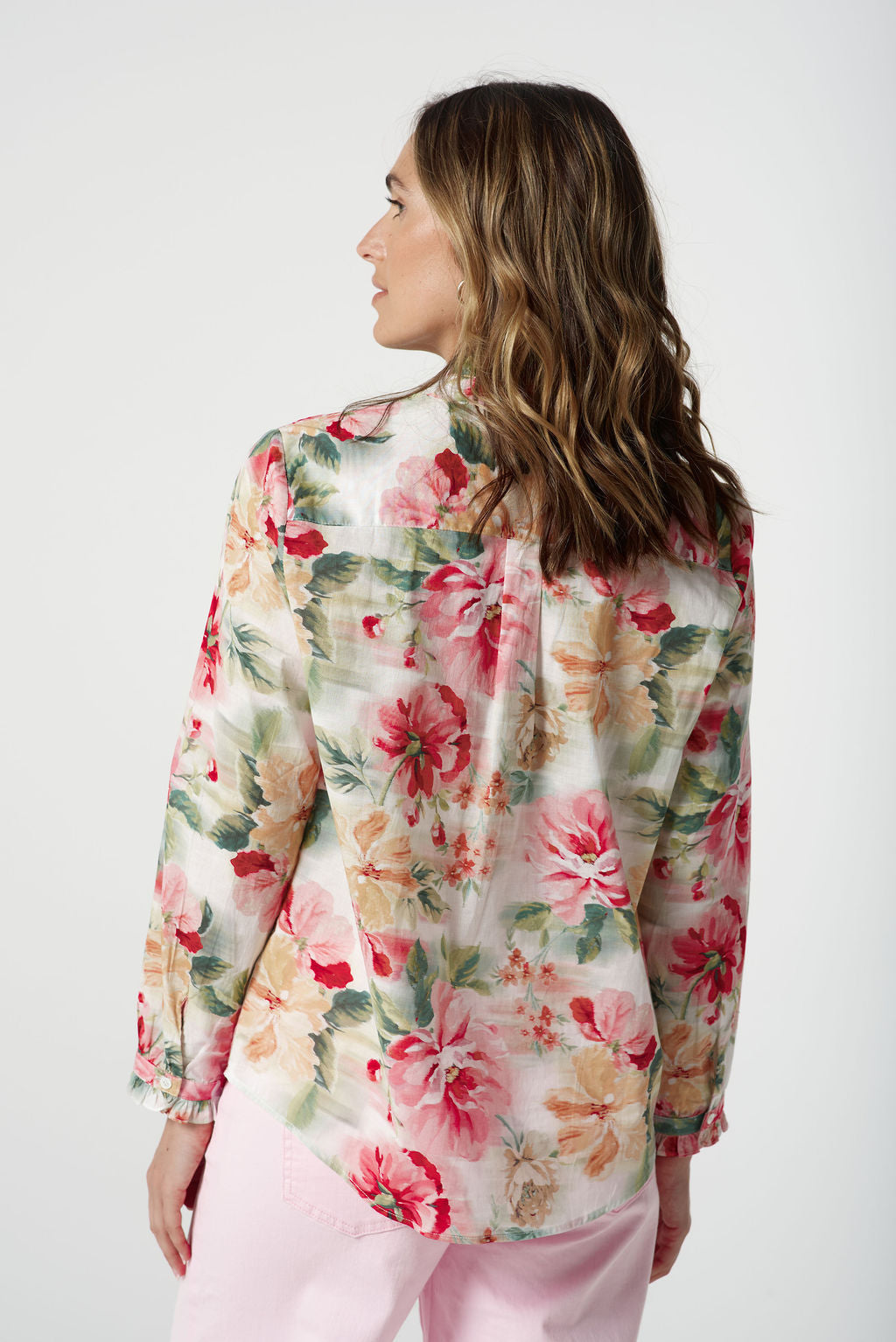 Goondiwindi Cotton - Floral Frill Collar Shirt - Floral Print