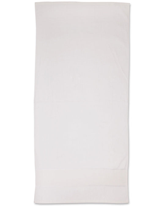 Winning Spirit - Terry Velour Beach Towel - White